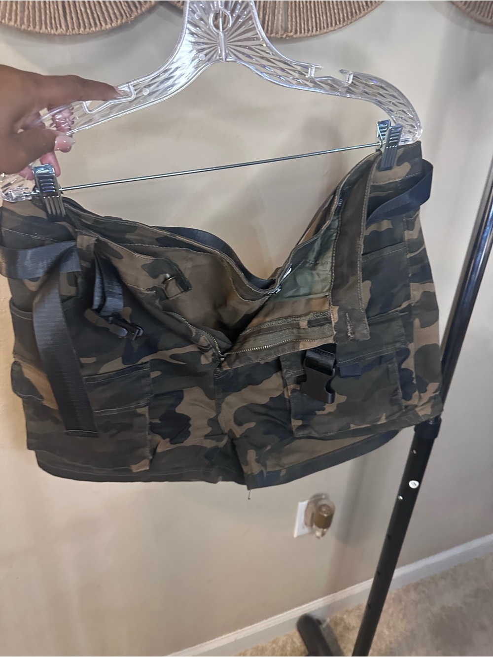 Fashion Nova Camo Cargo Shorts Skirt
